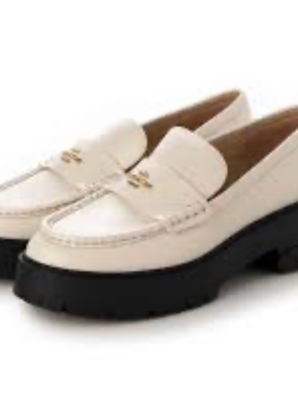 Coach Loafer Slip On Flats White/Black Leather Rubber Sole Women's US 10 - Picture 9 of 10